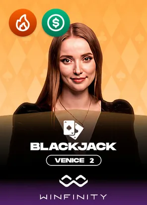Venice BJ 2 Winfinity live dealer table by Live tables at Popmolly